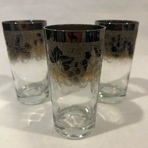 Vintage Dorothy Thorpe Style Highball Glasses Set‎ Of 3 MCM Art Deco
